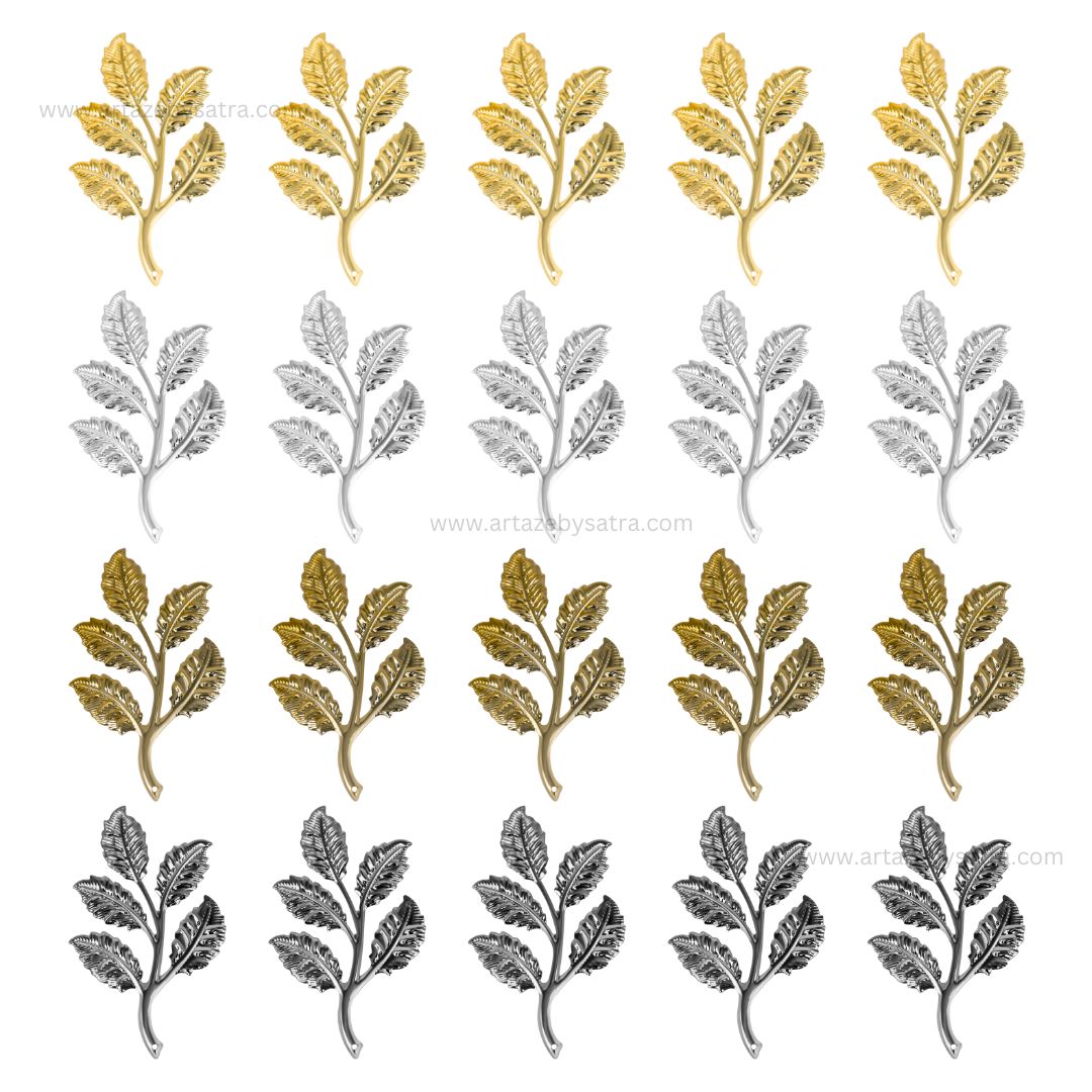 1 Naka Leaf Metal Art Base | Size :50mm | Qty :20pcs  | MA287