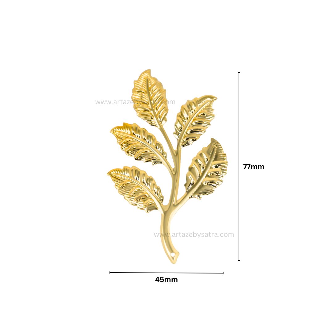 1 Naka Leaf Metal Art Base | Size : 77mm | Qty : 10pcs | F-4-18 | MA287