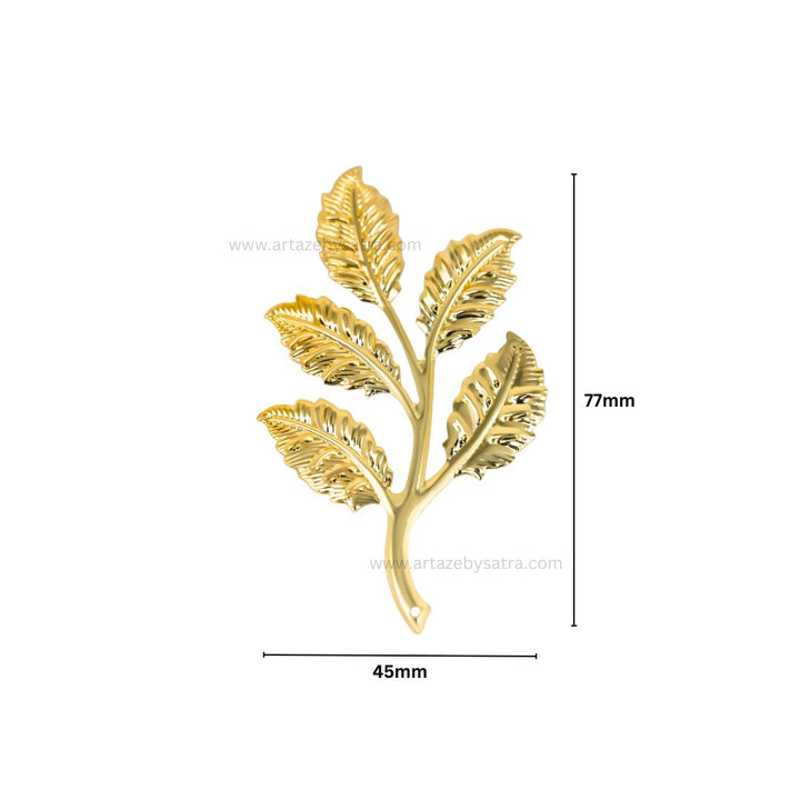 1 Naka Leaf Metal Art Base | Size : 77mm | Qty : 10pcs | F-4-18 | MA287