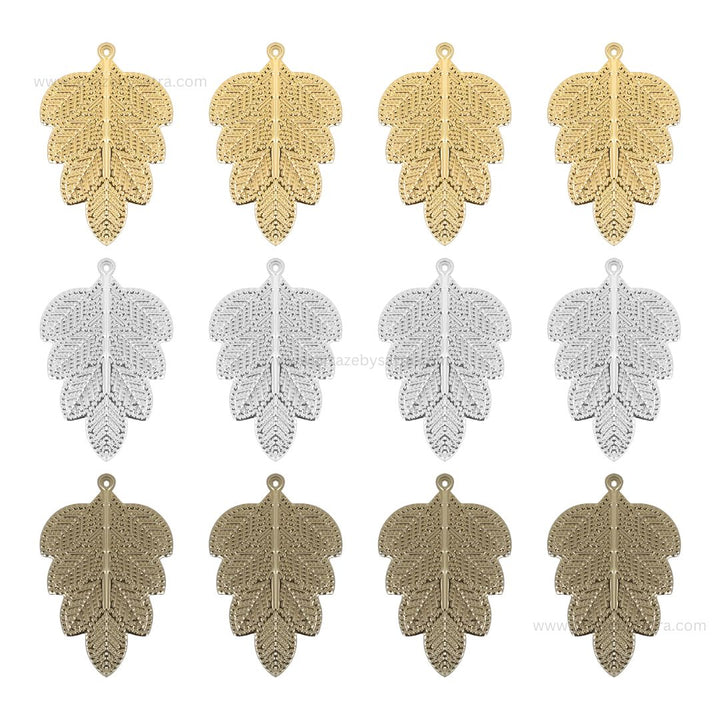 1 Naka Leaf Metal Art Base | Size : 44mm | Qty : 20pcs | MA292