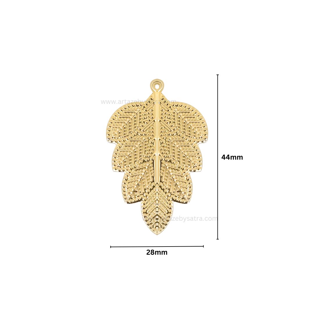 1 Naka Leaf Metal Art Base | Size : 44mm | Qty : 20pcs | MA292