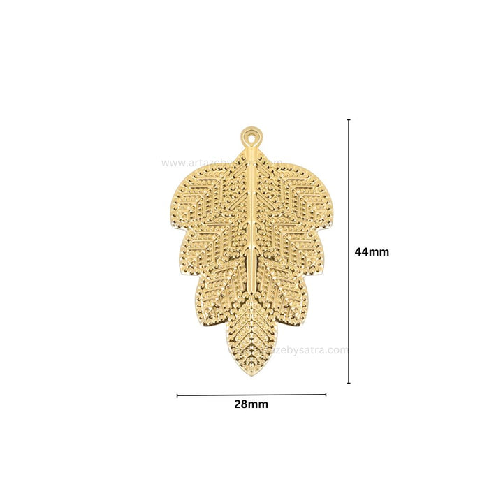 1 Naka Leaf Metal Art Base | Size : 44mm | Qty : 20pcs | MA292