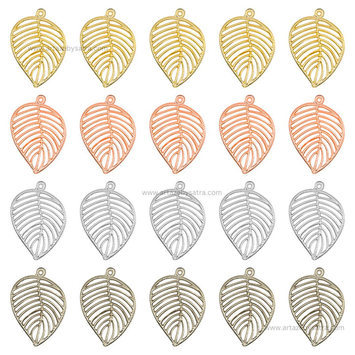 1 Naka Leaf Metal Art Base | Size : 45mm | Qty : 20pcs | MA293