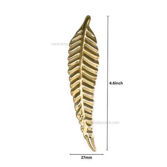 Metal art leaf | Size : 4.6 inch | Qty : 10pcs | MA304