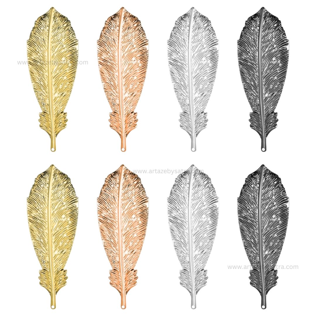 Metal art leaf | Size : 5.8inch | Qty : 10pcs