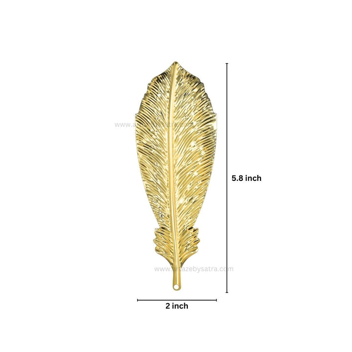 Metal art leaf | Size : 5.8inch | Qty : 10pcs