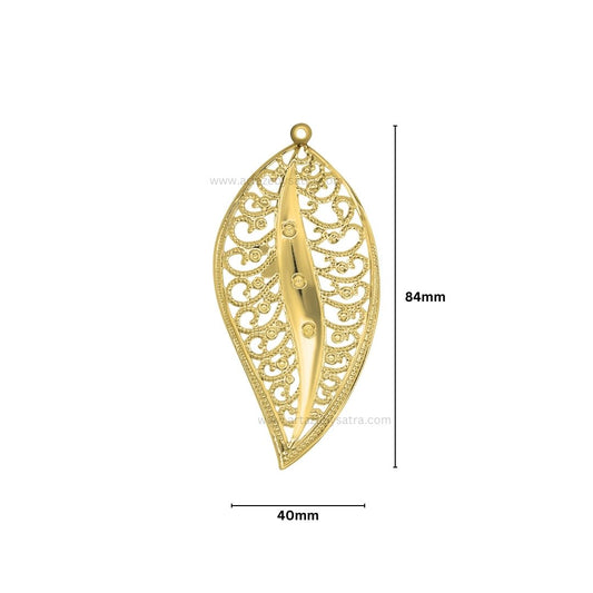 Metal art leaf | Size : 84mm | Qty : 10pcs | F-5-15 | MA310