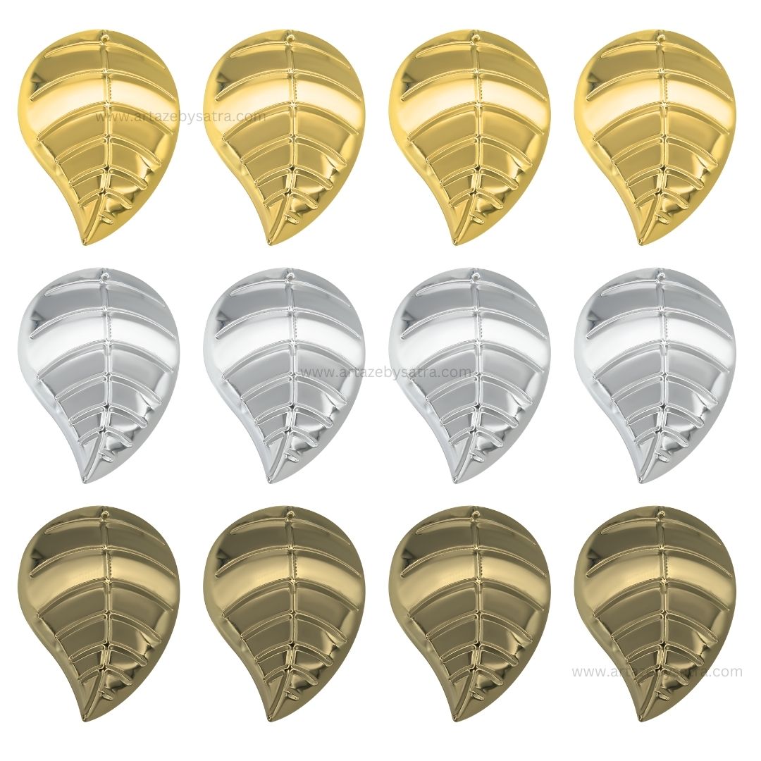 1 Loop Metal art leaf | Size : 4inch  | Qty : 100g | MA313