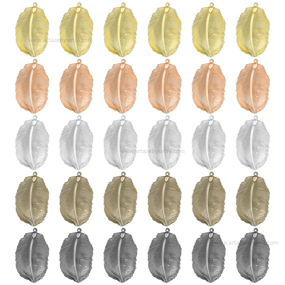 1 Loop Metal art leaf | Size : 80mm | Qty : 100g | MA314