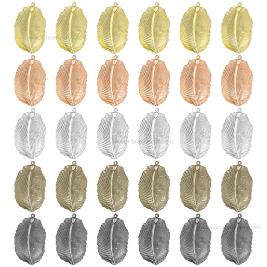 1 Loop Metal art leaf | Size : 80mm | Qty : 100g | MA314