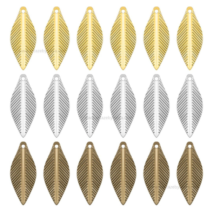 1 Loop Metal art leaf | Size : 23mm | Qty : 100pcs | MA315