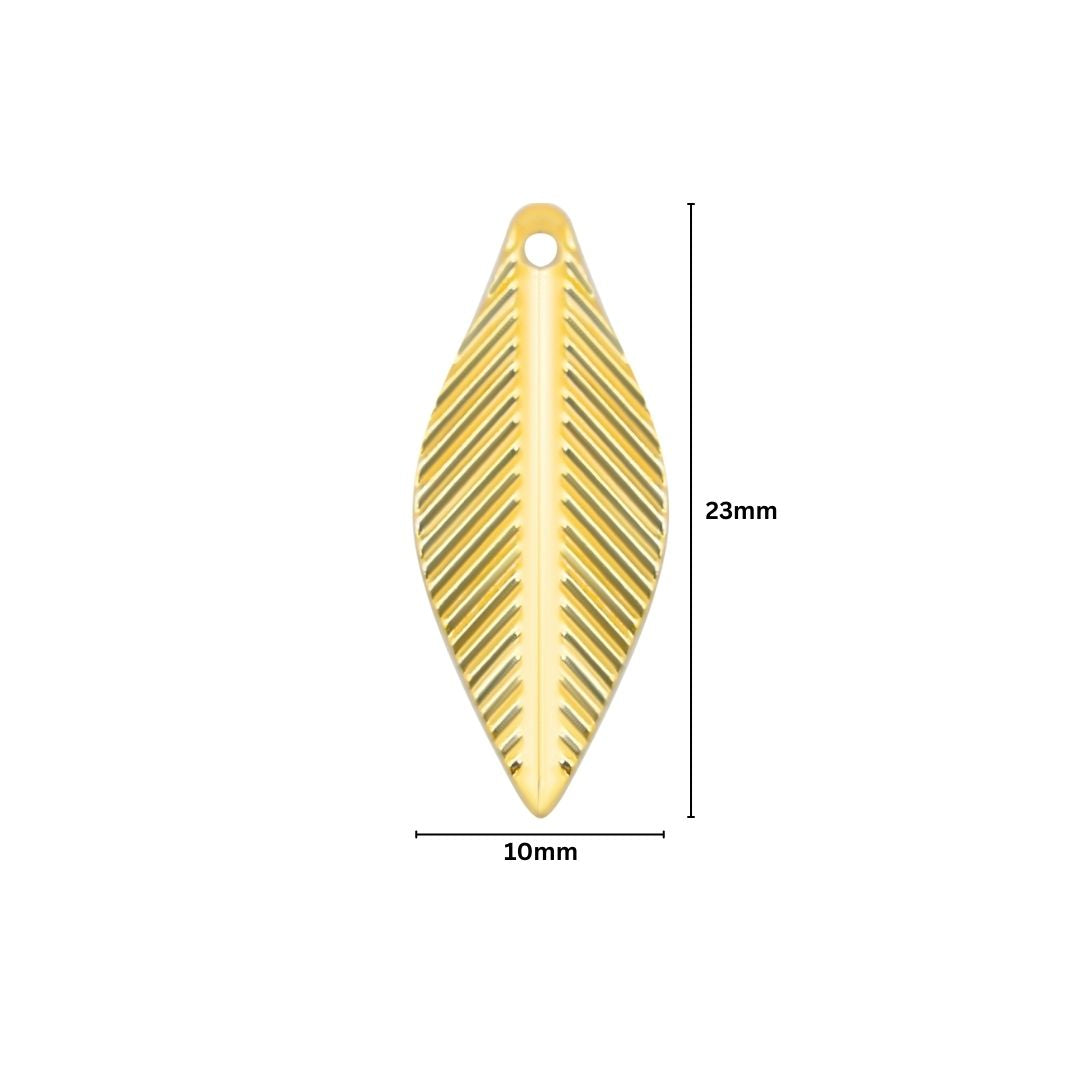 1 Loop Metal art leaf | Size : 23mm | Qty : 100pcs | MA315