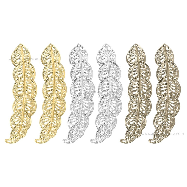 1 Loop Metal art leaf | Size : 4inch | Qty : 10pcs | MA316