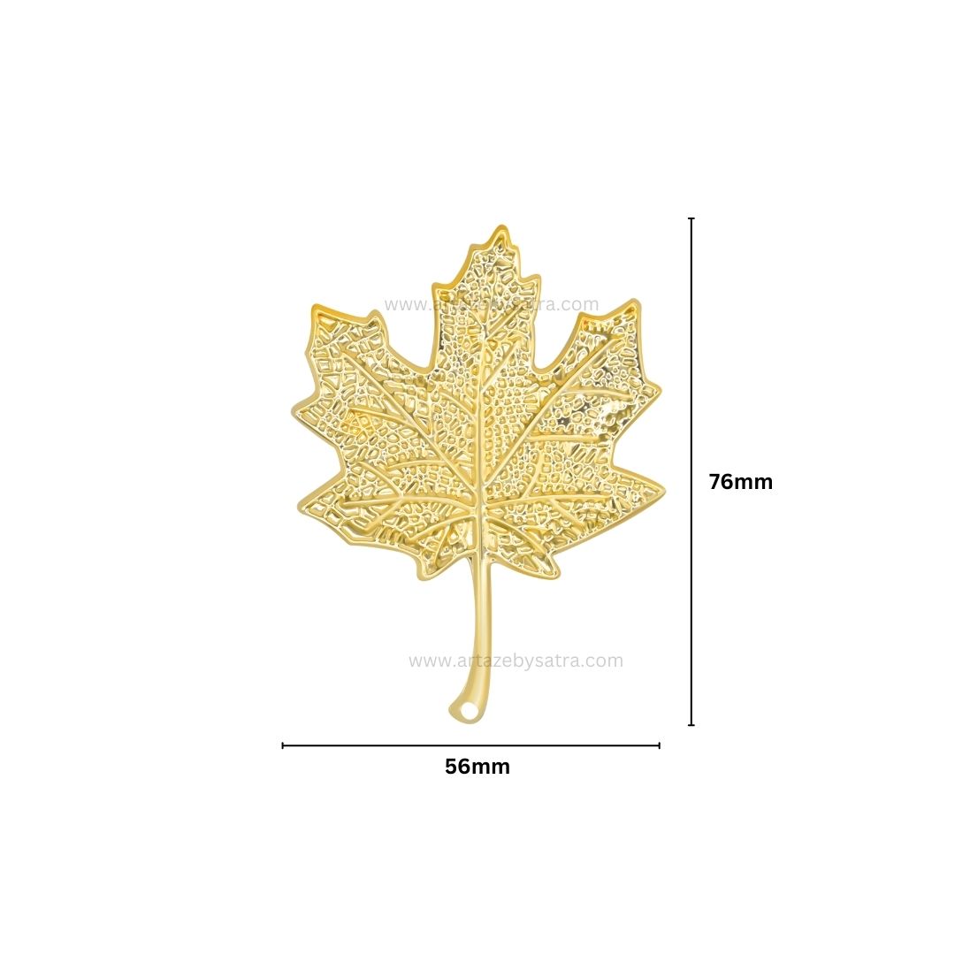 1 Loop Metal art leaf | Size : 76mm | Qty : 100gm | MA317