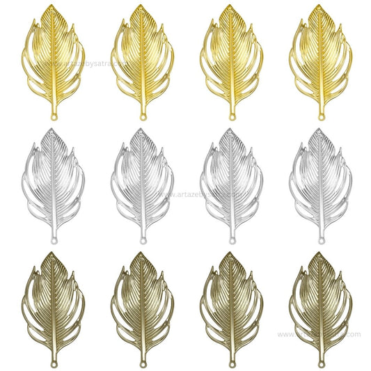 1 Loop Metal art leaf | Size : 93mm | Qty : 10pcs | F-5-14 | MA319