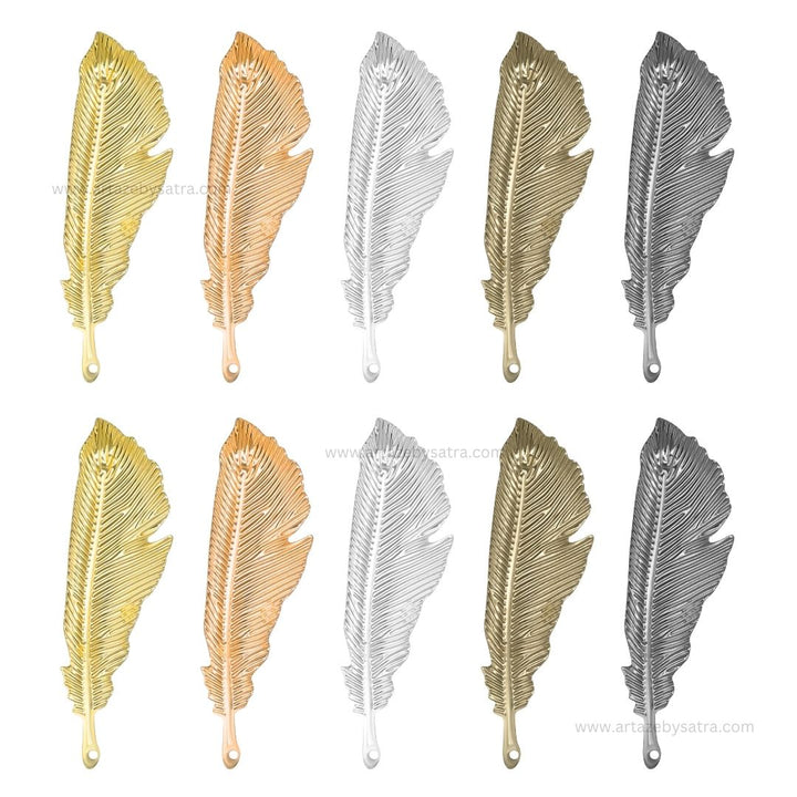 1 Loop Metal Art Leaf | Size : 98mm | Qty : 100gm | MA323