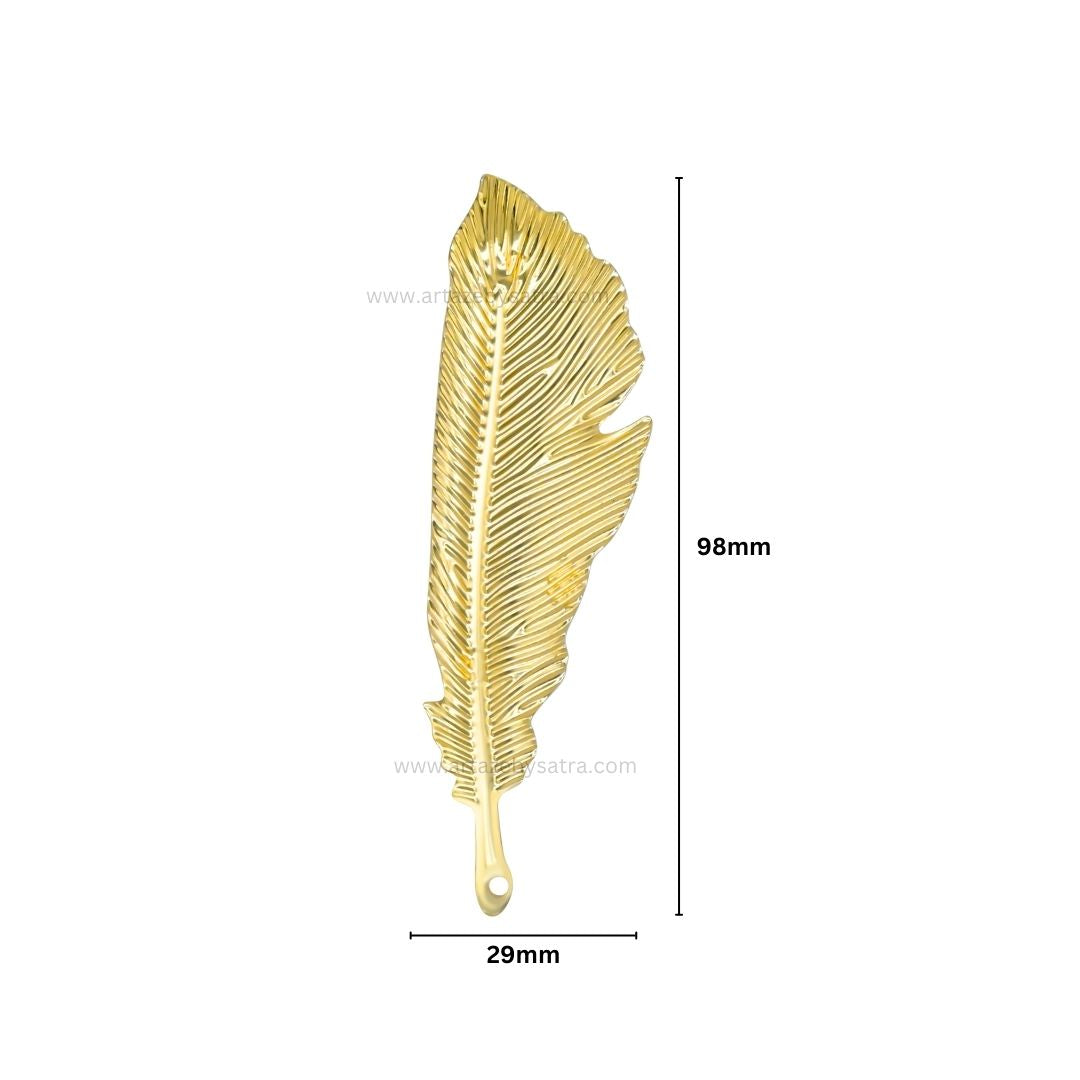 1 Loop Metal Art Leaf | Size : 98mm | Qty : 100gm | MA323