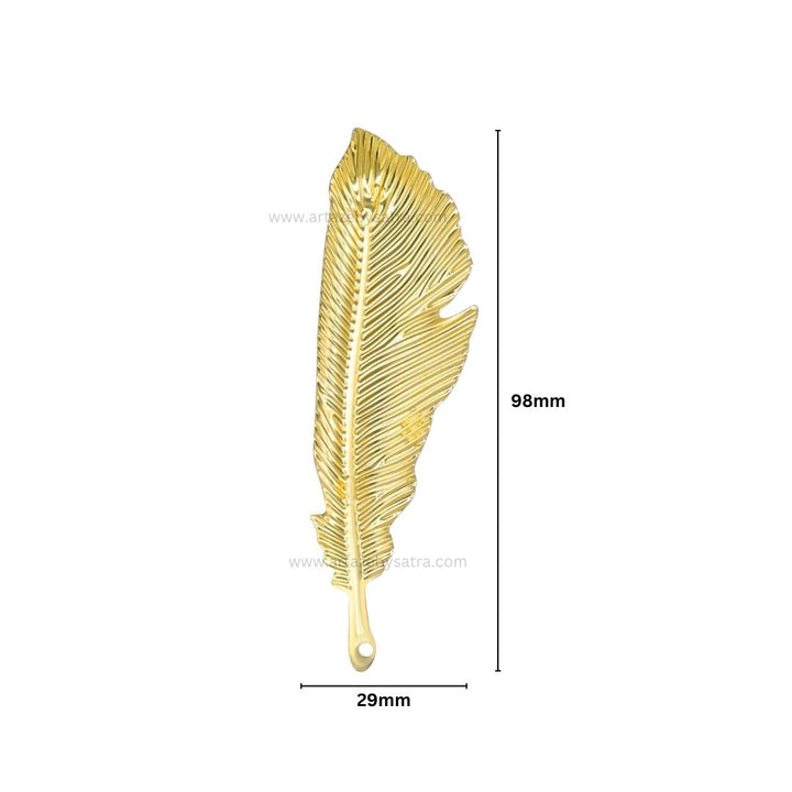 1 Loop Metal Art Leaf | Size : 98mm | Qty : 100gm | MA323
