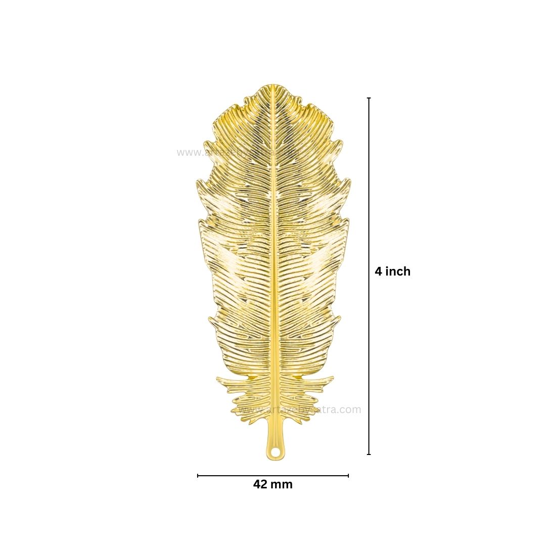 1 Loop Metal Art Leaf | Size : 4inch | Qty : 100g | MA324