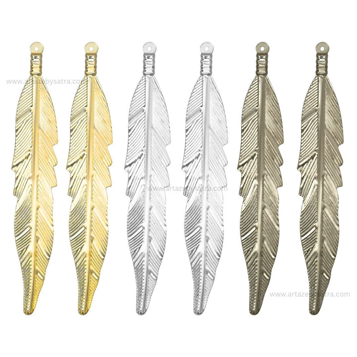 1 Loop Metal Art Leaf | Size : 4inch | Qty : 10pcs | MA325