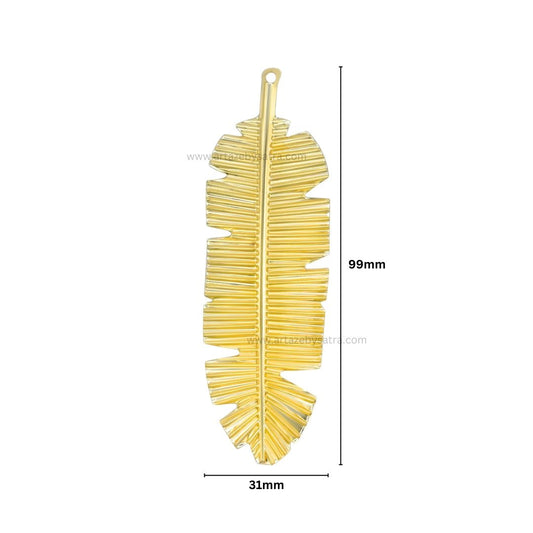1 Loop Metal Art Leaf | Size : 99mm | Qty : 100g | MA326