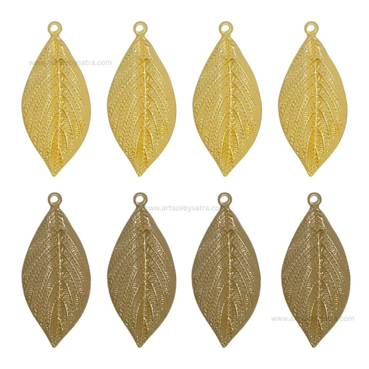 1 Loop Metal Art Leaf | Size : 50mm | Qty : 20pcs | F-1-16 | MA269
