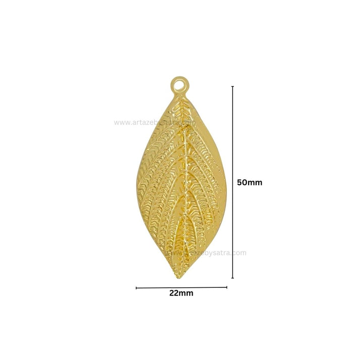 1 Loop Metal Art Leaf | Size : 50mm | Qty : 20pcs | F-1-16 | MA269