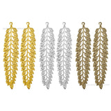 1 Loop Metal Art Leaf | Size : 53mm | Qty : 10pcs | MA328