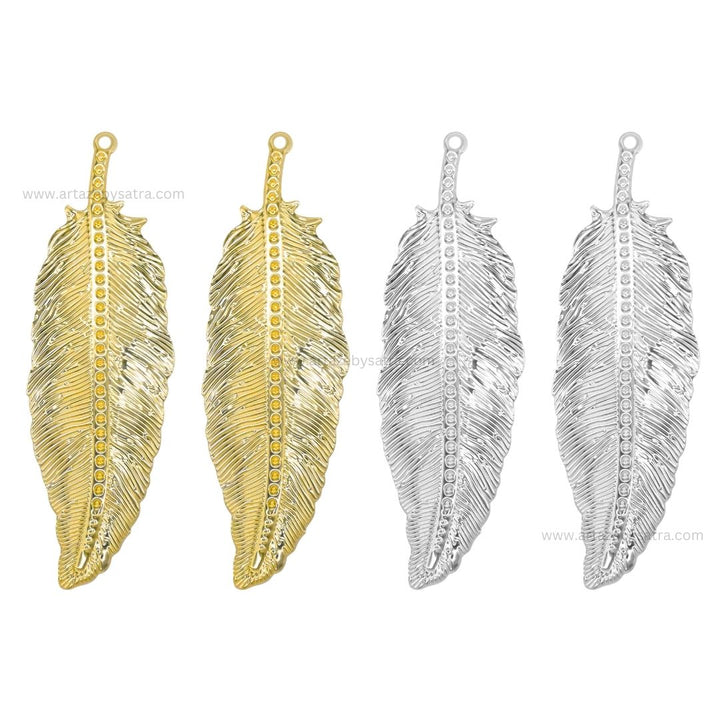 1 Loop Metal Art Leaf | Size : 98mm,144mm | Qty : 100g | MA329
