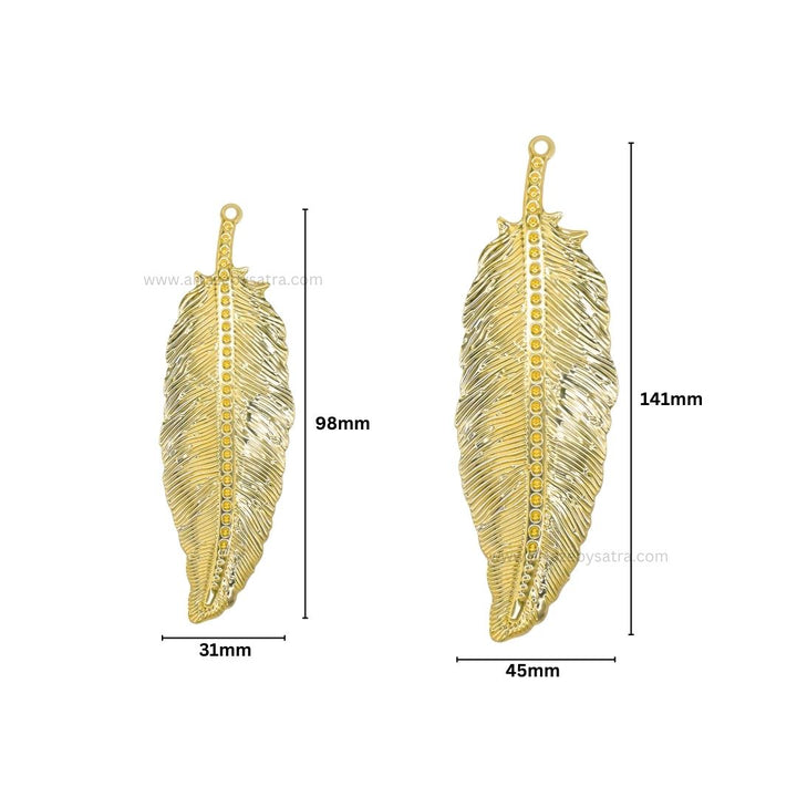 1 Loop Metal Art Leaf | Size : 98mm,144mm | Qty : 100g | MA329