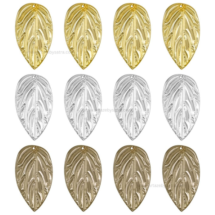 1 Loop Metal Art Leaf | Size : 38mm | Qty : 20pcs | F-2-45 | MA332