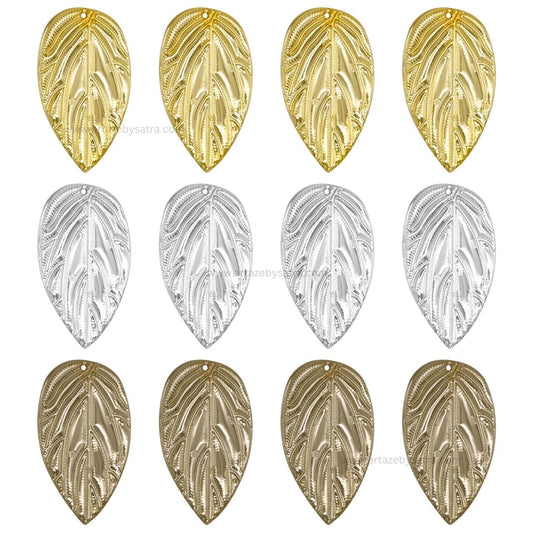 1 Loop Metal Art Leaf | Size : 38mm | Qty : 20pcs | F-2-45 | MA332
