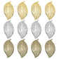 1 Loop Metal Art Leaf | Size : 85mm | Qty : 10pcs | F-5-12 | MA333