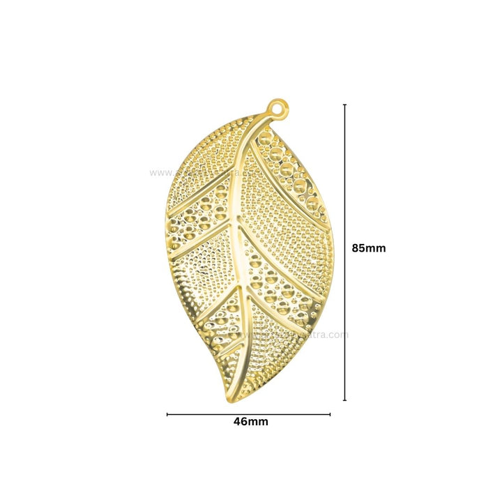 1 Loop Metal Art Leaf | Size : 85mm | Qty : 10pcs | F-5-12 | MA333