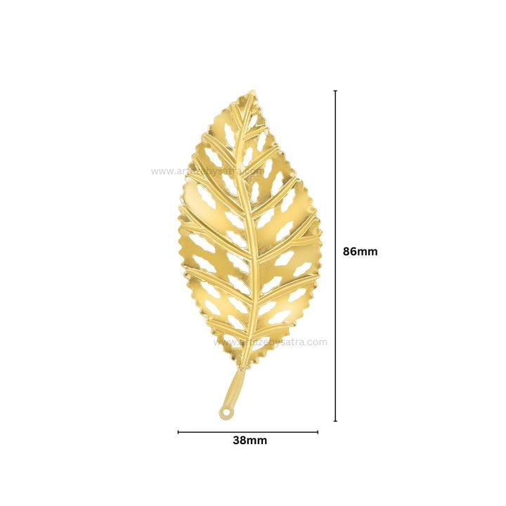 1 Loop Metal Art Leaf | Size : 86mm | Qty :100gm | MA334