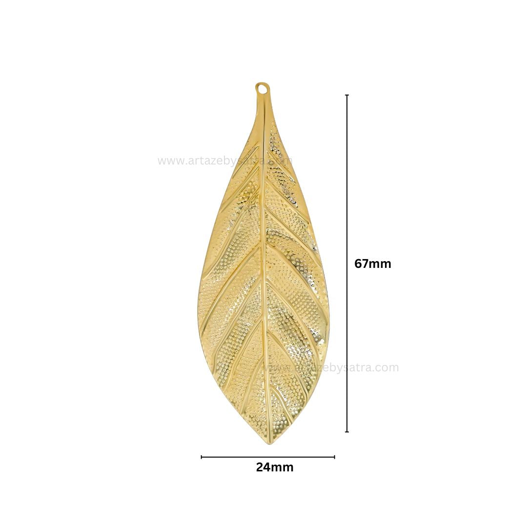 Leaf Metal Art Base | Size : 67mm | Qty : 20pcs | F-1-30 | MA238