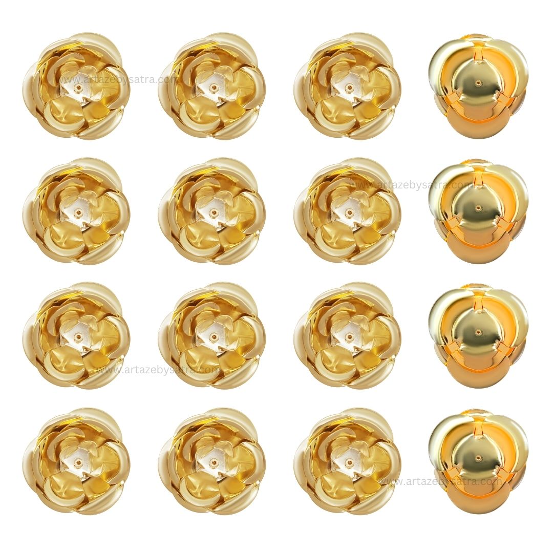 Metal Flower | Size : 45mm | Qty : 4pcs | MA345