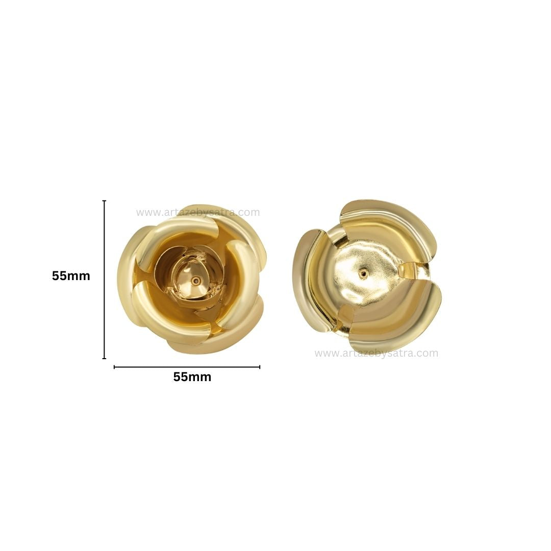 Metal Flower | Size : 55mm | Qty : 6pcs | MA346