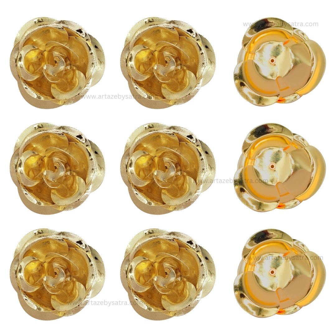 Metal Flower | Size : 44mm | Qty : 4pcs | MA347