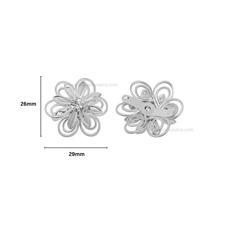Stone Metal Flower | Size : 26mm | Qty : 15pcs | MA348