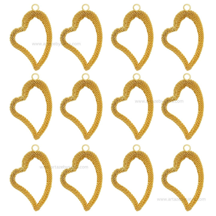 1 Loop Metal Heart Shape | Size : 44mm | Qty : 20pcs | MA351
