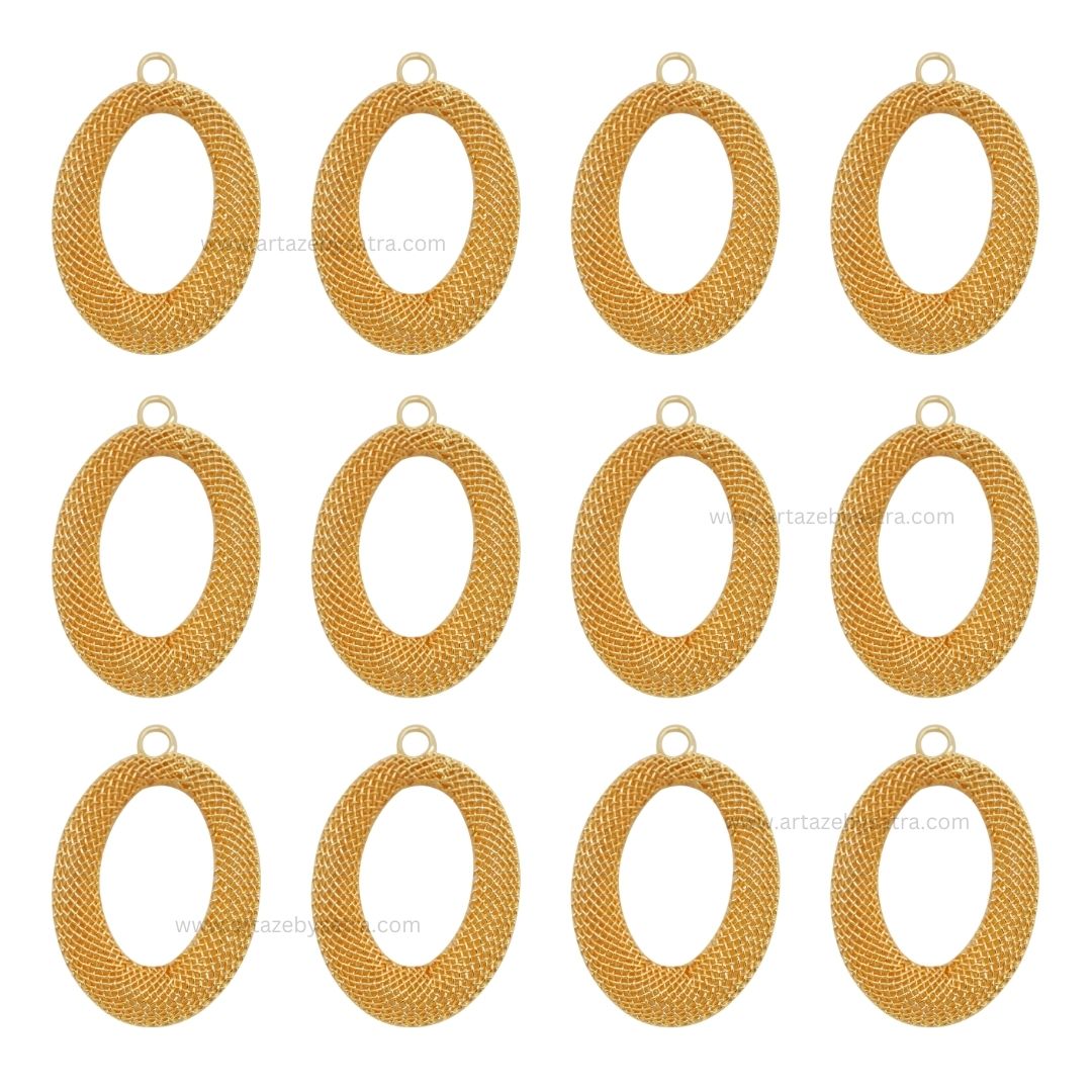 1 Loop Metal Oval Shape | Size : 39mm | Qty : 20pcs | MA352