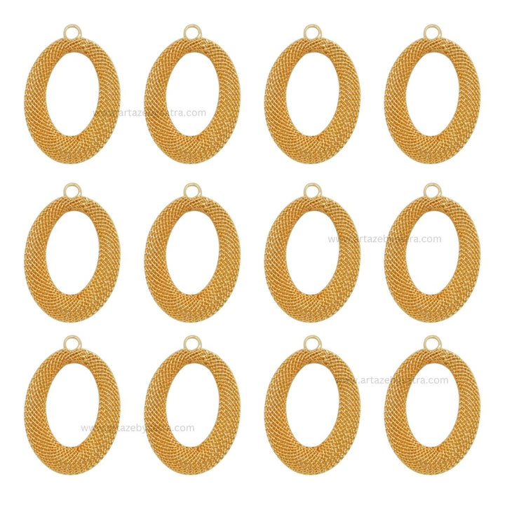 1 Loop Metal Oval Shape | Size : 39mm | Qty : 20pcs | MA352