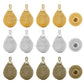 1 Loop Metal Drop Shape | Size : 27mm | Qty : 20pcs | MA357