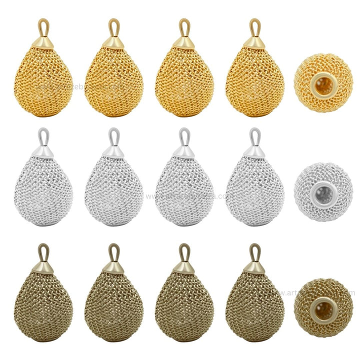 1 Loop Metal Drop Shape | Size : 27mm | Qty : 20pcs | MA356