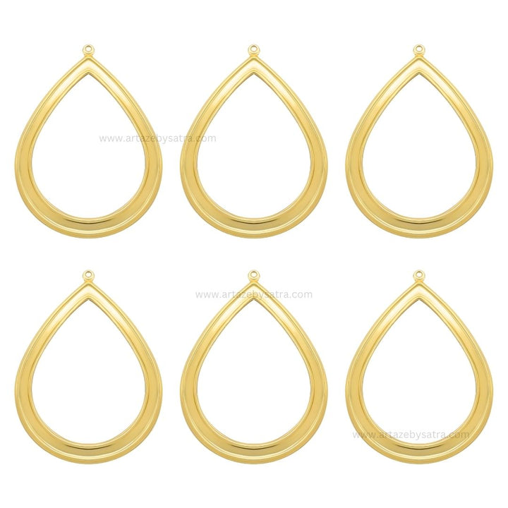 Drop Shape Metal Art Base | Size : 69mm | 100g | MA36