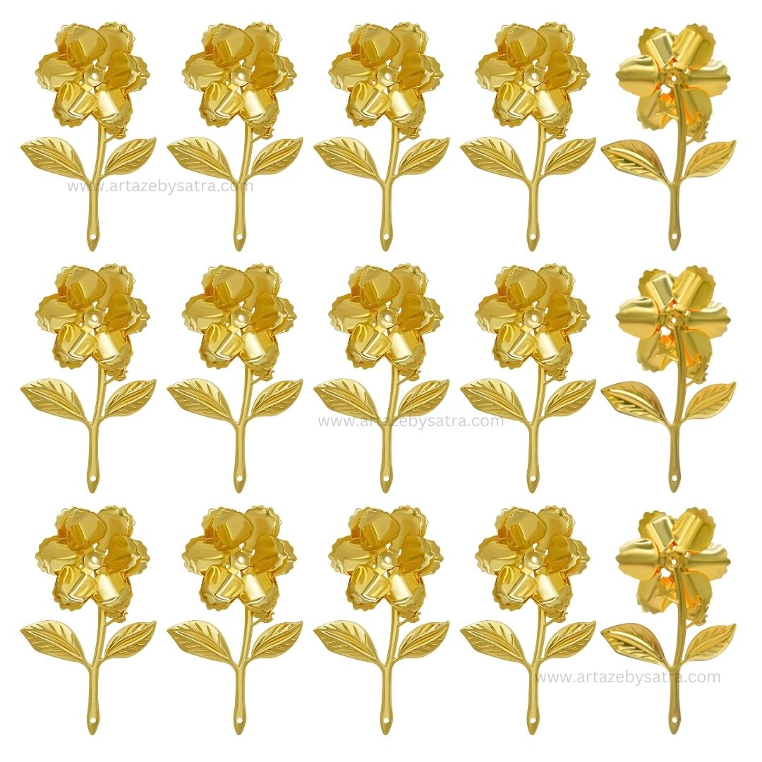 Flower Metal Art | Size : 85mm | Qty : 2pcs | MA362