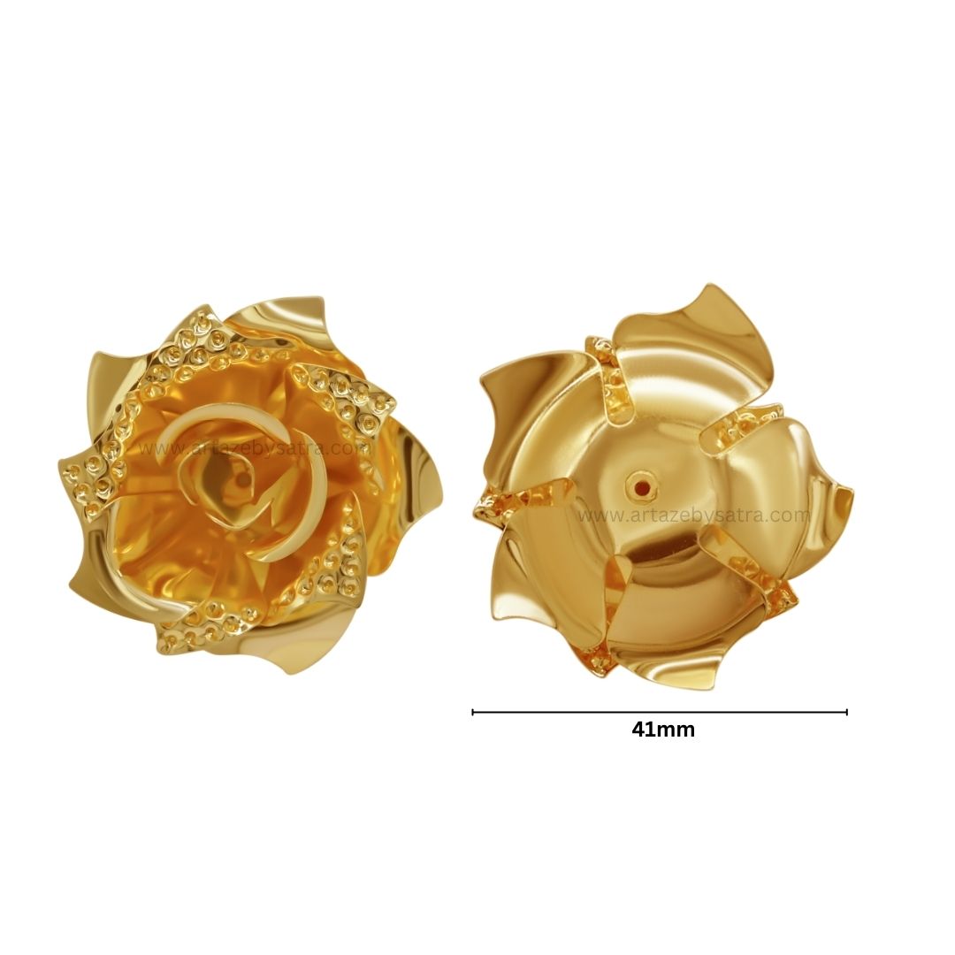 Flower Metal Art | Size : 41mm | Qty : 6pcs | MA363