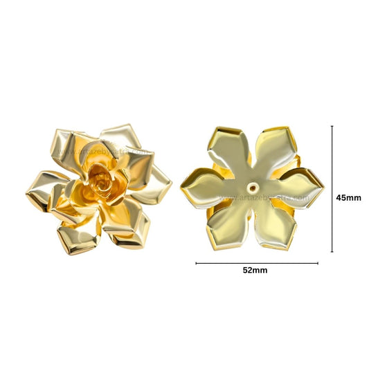 Flower Metal Art | Size : 45mm | Qty : 6pcs | MA365