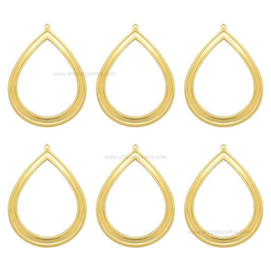 Drop Shape Metal Art Base | Size : 69mm | Qty : 100g | MA36